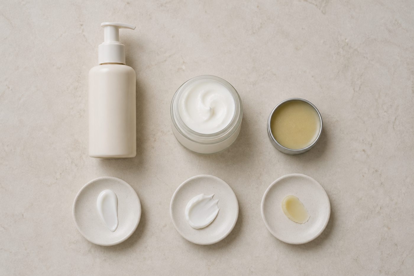 Gentle skincare textures can support the barrier while a treatment plan addresses the diagnosed concern